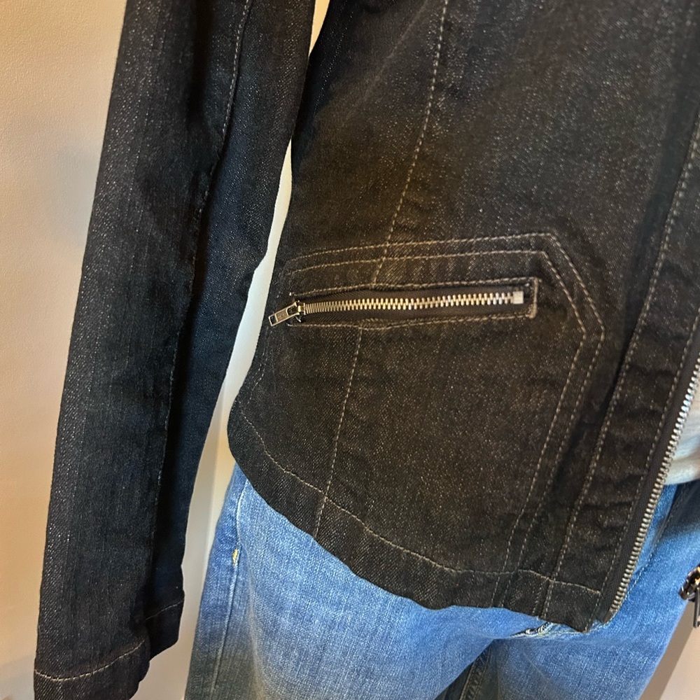 Women’s Black Denim Jean Jacket - Picture 8 of 12